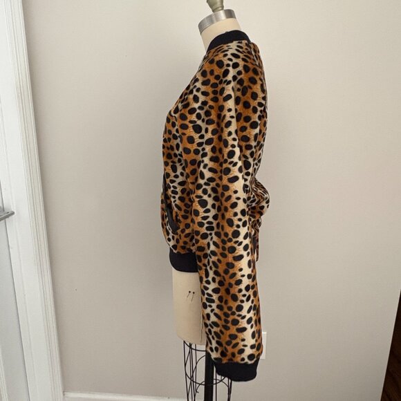 Reversible Black and Animal Print Women's Jacket Size Small - Picture 5 of 9